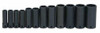 5/16 - 1" Williams 3/8" Dr Deep Impact Socket Set 6 Pt 12 Pcs - WS-12-12 Pro Torque Tools