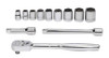 3/8 - 7/8" Williams 3/8" Dr Shallow Socket & Tool Set 6 Pt 12 Pcs - WSB-12HF Pro Torque Tools