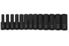 7 - 19MM Williams 3/8" Dr Deep Impact Socket Set 12 Pt 13 Pcs - 36924 Pro Torque Tools