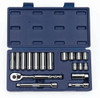 Williams 3/8 - 3/4 Williams 3/8 Dr Socket and Tool Set 12 Pt 18 Pcs and Tool Box - 50664