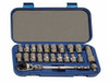 3/8 - 3/4" & 8 - 19MM Williams 3/8" Dr Bolt Thru Socket Set 6 Pt 22 Pcs & Tool Box - 50671 Pro Torque Tools