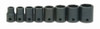 Williams 5/16 - 3/4 Williams 3/8 Dr Shallow Impact Socket Set 6 Pt 8 Pcs - WS-2-8