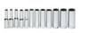 Williams 4 - 14MM Williams 1/4 Dr Deep Socket Set 12 Pt 12 Pcs - 30941