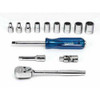 5/32 - 9/16" Williams 1/4" Dr Shallow Socket & Tool Set 6 Pt & 12 Pt 13 Pcs & Tool Box - WSM-13FTB