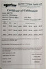 Norbar certificate of calibration