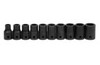 10 Piece Williams 1/2" Dr Shallow Impact Socket Set on Clip Rail 6 Pt - JHWMS410HRC Pro Torque Tools