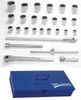 Williams 1 1/16 - 3 1/8 Williams SAE 1 Dr Socket and Drive Tool Set 12 Pt 27 Pcs with Tool Box - JHWWSX-28TB