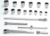 1/2 - 3" Williams 1" Dr Socket and Drive Tool Set 12 Pt 19 Pcs - JHWWSX-21 Pro Torque Tools