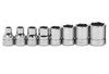 10 Piece Williams 1/2" Dr Shallow Socket Set On Clip Rail 8 Pt - JHWWSS-810RC Pro Torque Tools