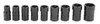 10 - 19MM Williams Turbosocket Salvage Socket Set On Clip Rail Metric - JHWTSMS3809 Pro Torque Tools