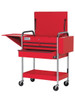 Williams 41\" Williams Service Cart 4 Drawers with Lid, Rack and Shelf, Red - JHW50724 