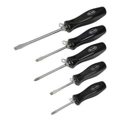 3/16" - #2 Phillips Williams Tools Height Premium Mixed Screwdriver Set 5 Pcs - 100P-5MD-TH