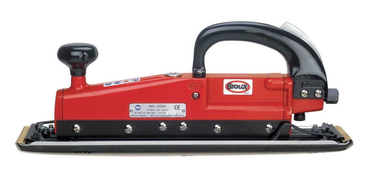 Sioux Tools 5560 Dual Piston Inline Sander | 2500 Stroke | 2-3/4" x 17-1/2" Paper Size | Dual Handles Pro Torque Tools