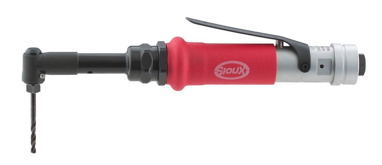 Sioux Tools 1AML1551 Miniature Angle Drill with Lever Lock or 0.33 HP or 2800 RPM or 1/4-28 Internal Thread Spindle