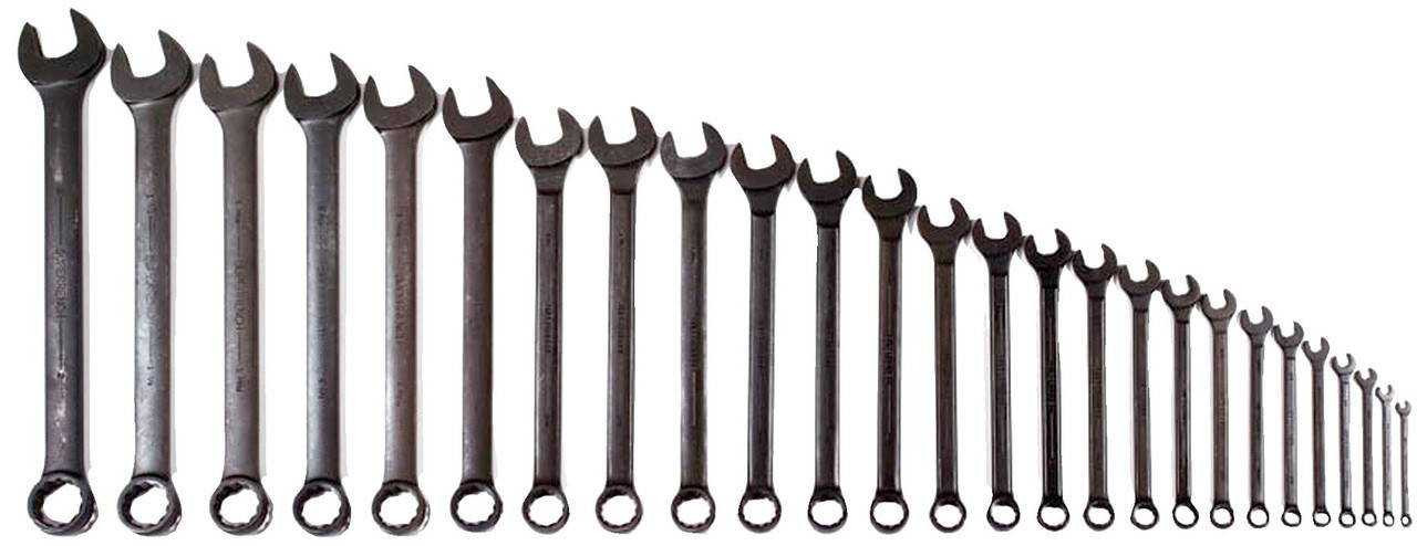 1 5/16"-2" Williams Black SUPERCOMBO Combination Wrench Set 11 Pcs in Pouch - JHWWS1174BTA Pro Torque Tools