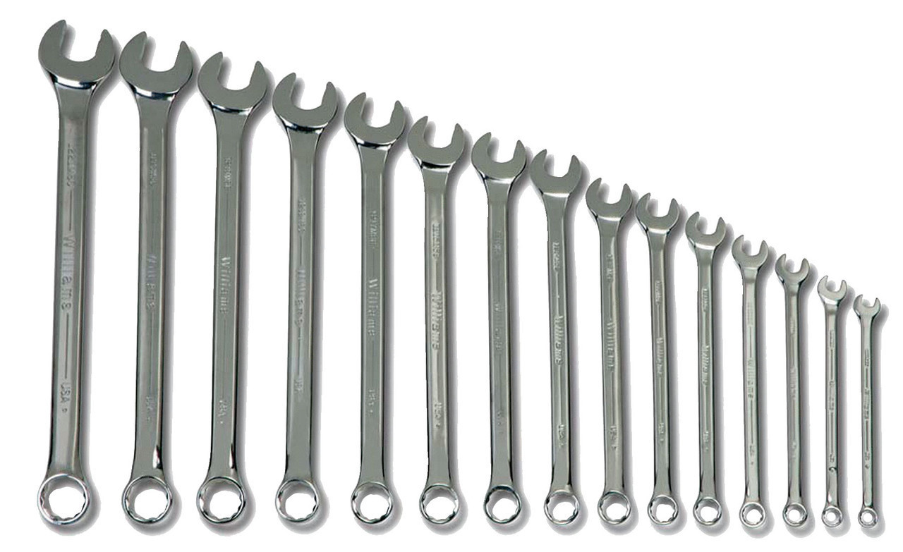 Williams 7-13 Williams Polished Chrome Combination Wrench Set 8 Pcs Set in Pouch - JHWMWS-15SA