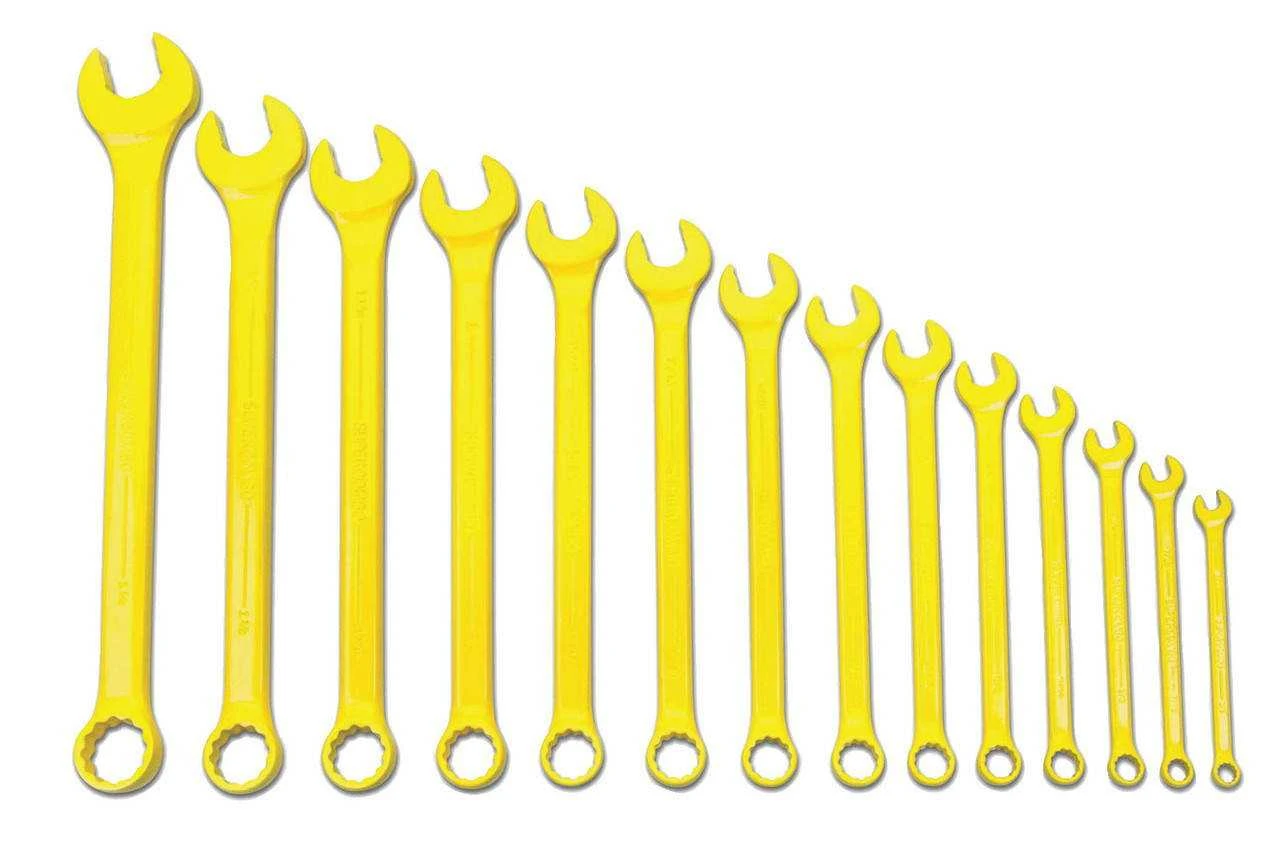 3/8"-11/4" Williams Yellow SUPERCOMBO Combination Wrench Set 14 Pcs in Pouch 12 PT - JHWWS1172YSC Pro Torque Tools