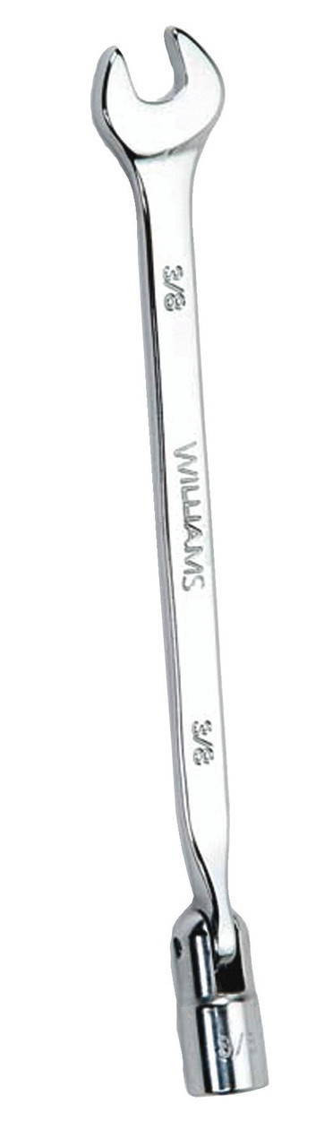 Williams 5/8 Williams Polished Chrome Flex Semi Deep Head Combination Wrench 12 PT - JHW11904