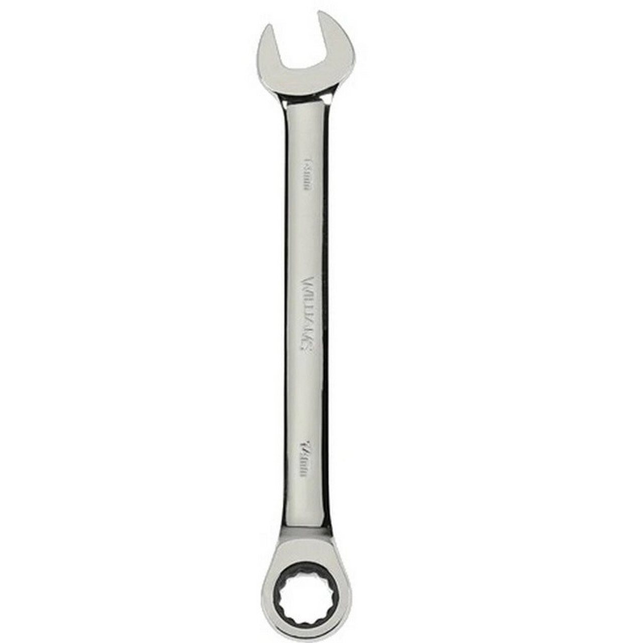 Williams 11/32\" Williams Polished Chrome Standard Ratcheting Combination Wrench 12 PT - JHW1211RS 