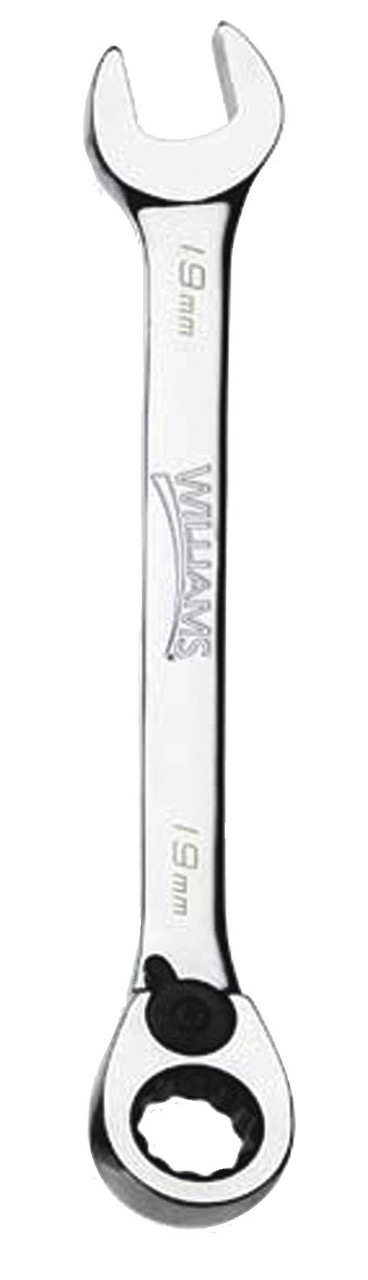 Williams 11MM Williams Polished Chrome Reversible Ratcheting Combination Wrench 12 PT - JHW1211MRC