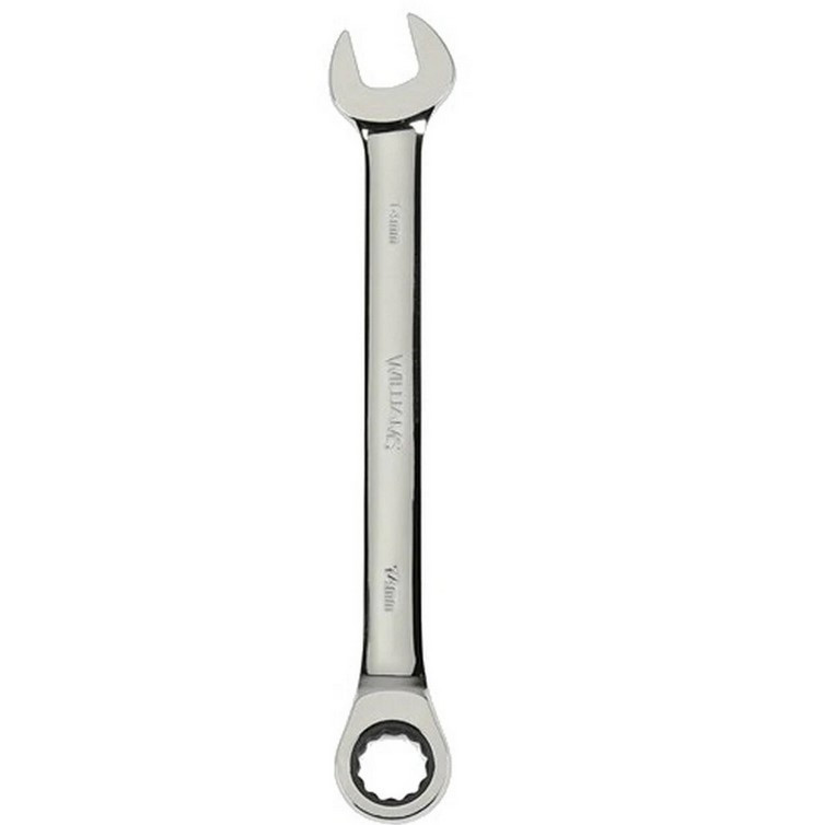 Williams 7/16\" Williams Polished Chrome Combination Ratcheting Wrench 12 PT - JHW1214NRC 