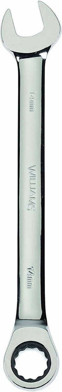 Williams 28MM Williams Polished Chrome Combination Ratcheting Wrench 12 PT - JHW1228MNRC
