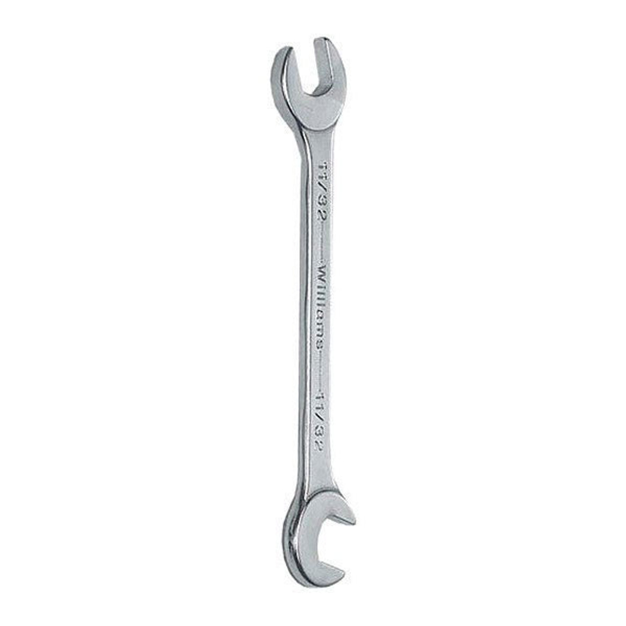 Williams 6MM Williams Satin Chrome Miniature 15° × 80° Double Head Open End Wrench - JHW1106MM