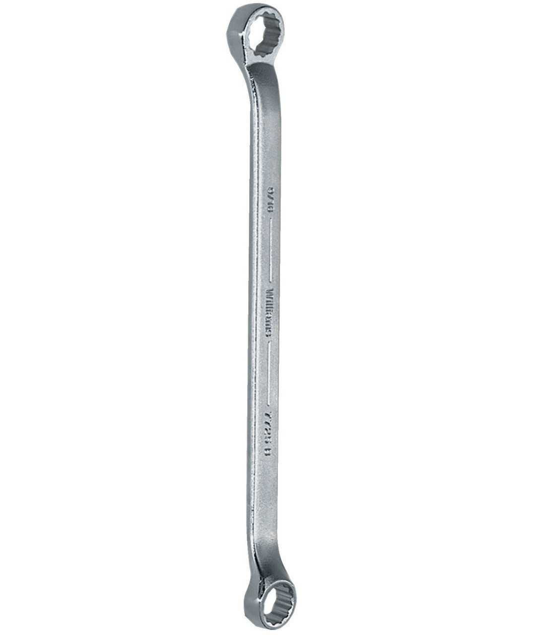 14x15MM Williams Satin Chrome Double Head 10 Degree Offset Box End Wrench 12 PT - JHWBWM-1415 Pro Torque Tools