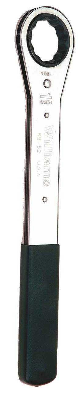 1 1/2" Williams Polished Chrome Single Head Ratcheting Box Wrench 12 PT - JHWRB-48 Pro Torque Tools
