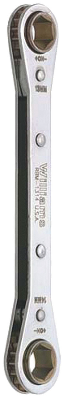 Williams 15x17MM Williams Polished Chrome Double Head Ratcheting Box Wrench 12 PT - JHWRBM-1517