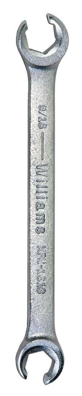 3/4x1" Williams Satin Chrome Double Head Flare Nut Wrench 6 PT - JHWXFN-2432 Pro Torque Tools