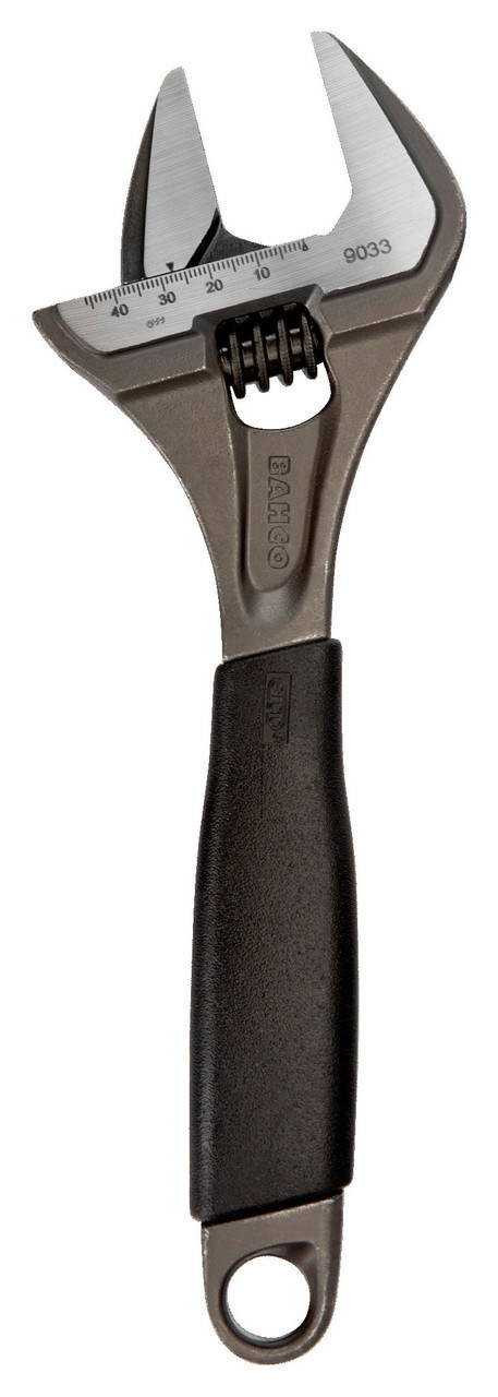 6" Williams Black Wide Opening Jaw Adjustable Wrench with Rubber Handle - 9029 R US Pro Torque Tools