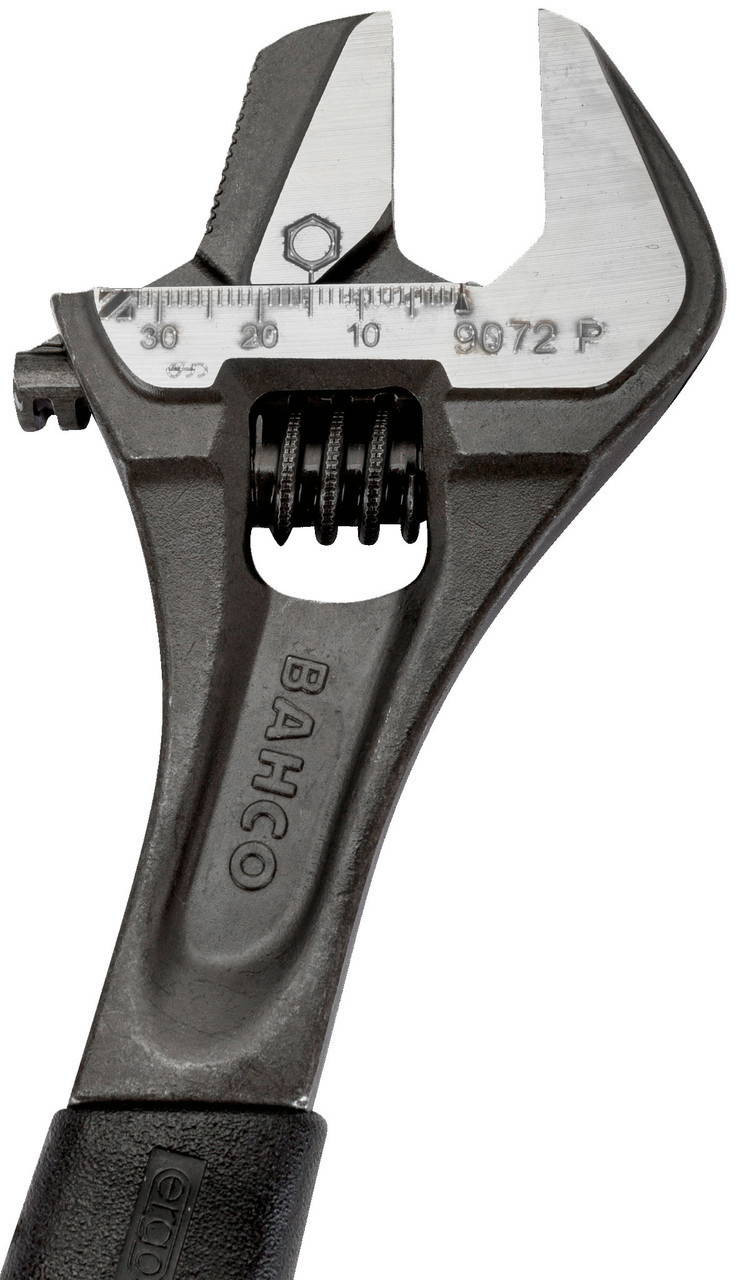 Williams 12 Williams Black Rubber Handle Adjustable Wrench with Reversible Jaw - 9073 RP US