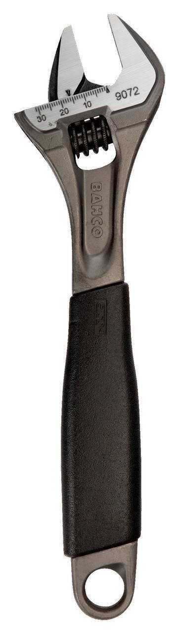 12" Williams Black Adjustable Wrench with Rubber Handle - 9073 R US Pro Torque Tools