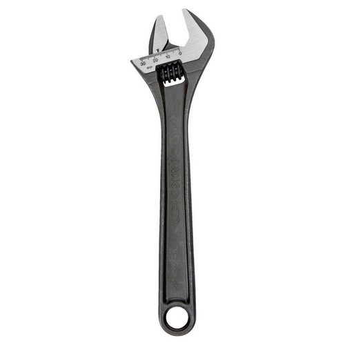 6" Williams Black Adjustable Wrench with Steel Handle- 8070 R US