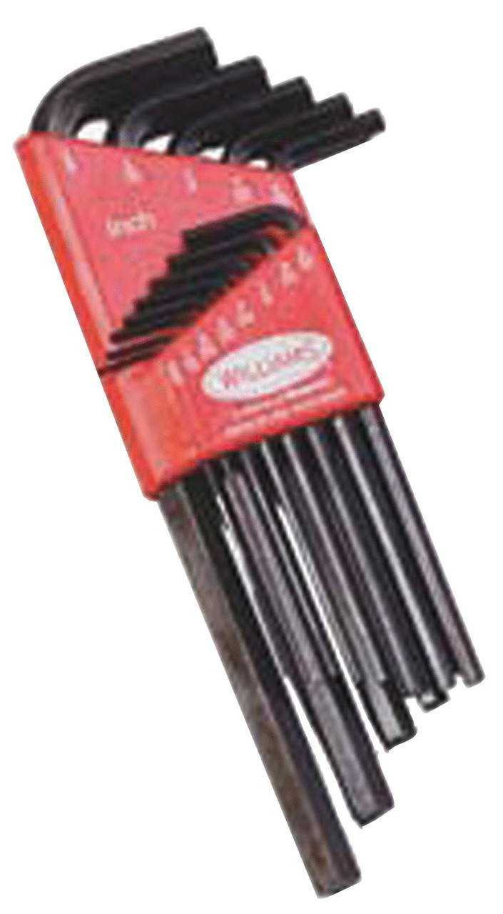 .050"-3/8" Williams Black Ball Hex Style Hex Key Set Long 13 Pcs - JHW13213 New Pro Torque Tools