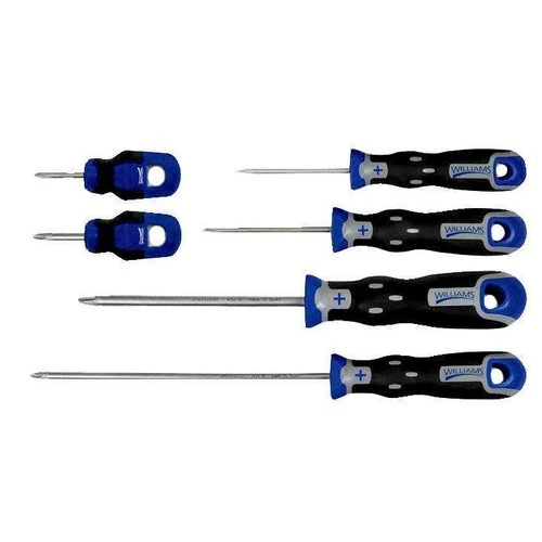 #1 - #3 Williams SuperTorque Phillips Screwdriver Set 6 Pcs  - JHWSPRS-6P