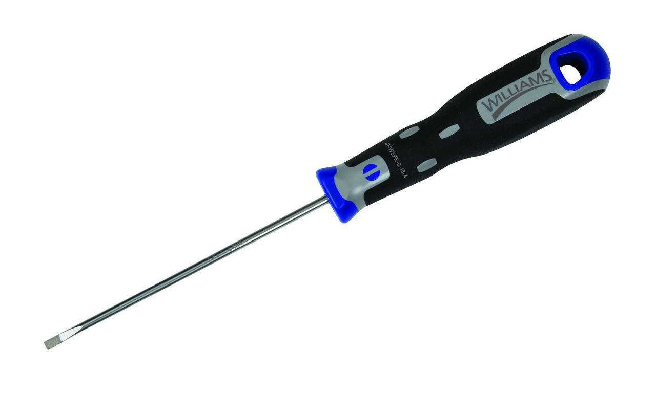 1/8" Williams Supertorque Cabinet Slotted Screwdriver 6" - JHWSPR-C-18-3 Pro Torque Tools