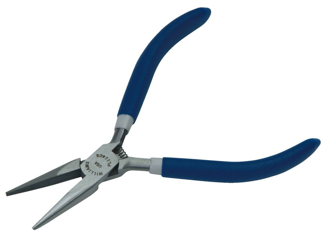 Williams 4 1/2 Williams Needle Nose Pliers with Double-Dipped Plastic Handle - JHWPL-114CS