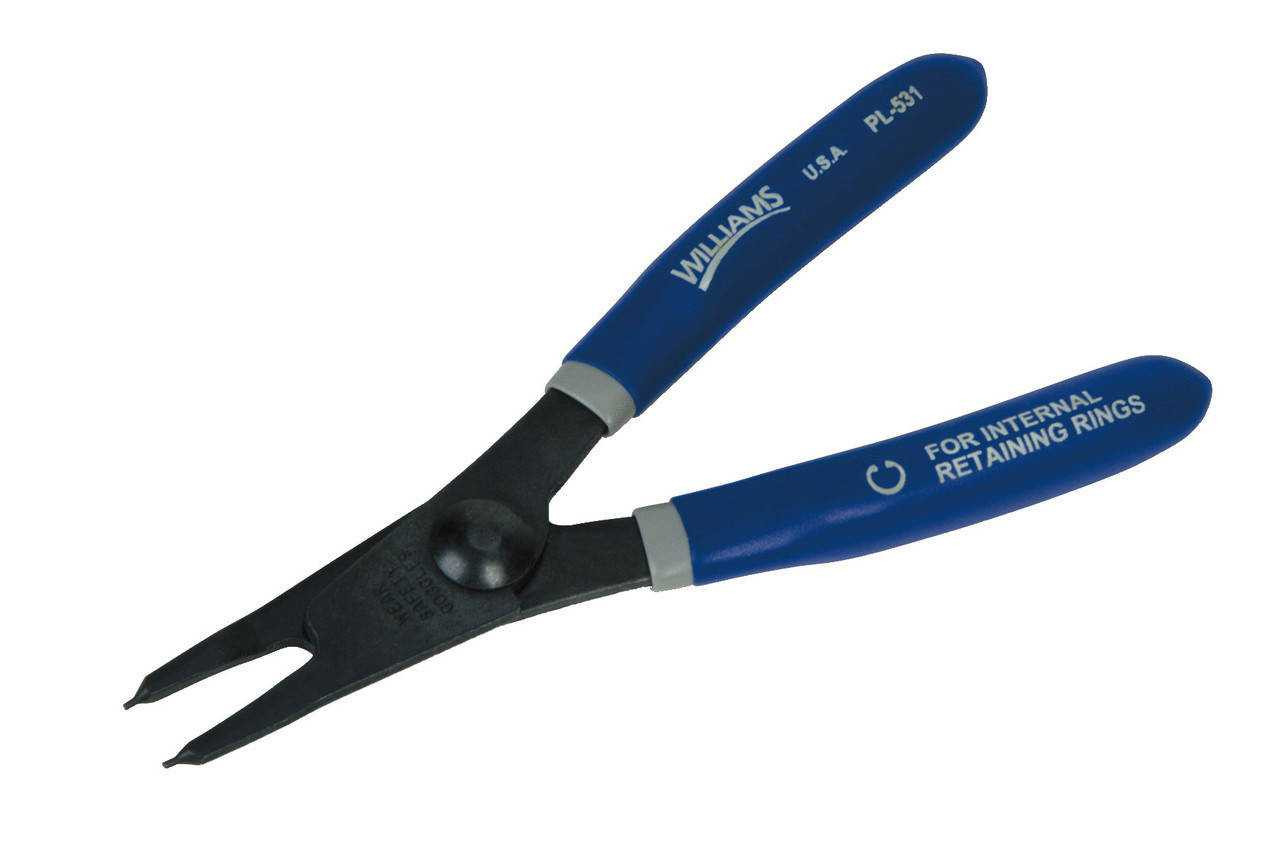 5 1/2" Williams Fixed Tip Retaining Ring Pliers Internal with Double-Dipped Plastic Handle - JHWPL-531 Pro Torque Tools