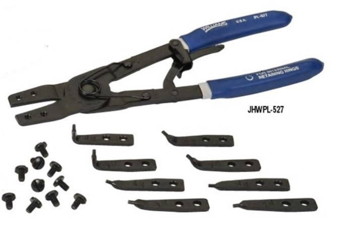  Williams Heavy Duty Internal Snap Ring Pliers with Double-Dipped Plastic Handle & Tips - JHWPL-527 