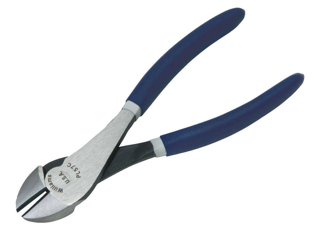 7 1/4" Williams High Leverage Diagonal Cutting Pliers with Double-Dipped Plastic Handle - JHWPL-57C Pro Torque Tools