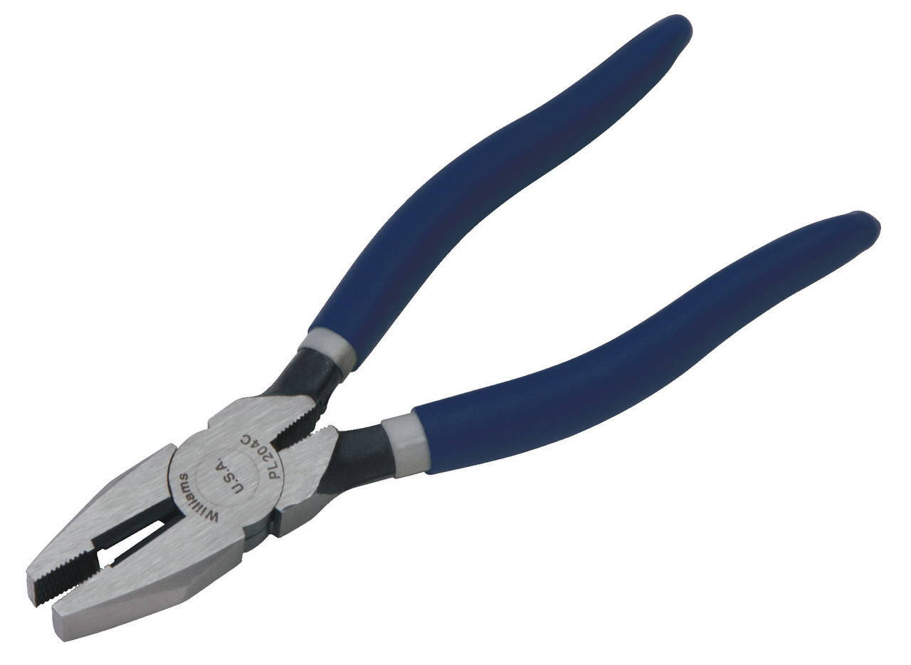 Williams 8 1/2 Williams Industrial Grade Linesmans Pliers with Double-Dipped Plastic Handle - JHWPL205C