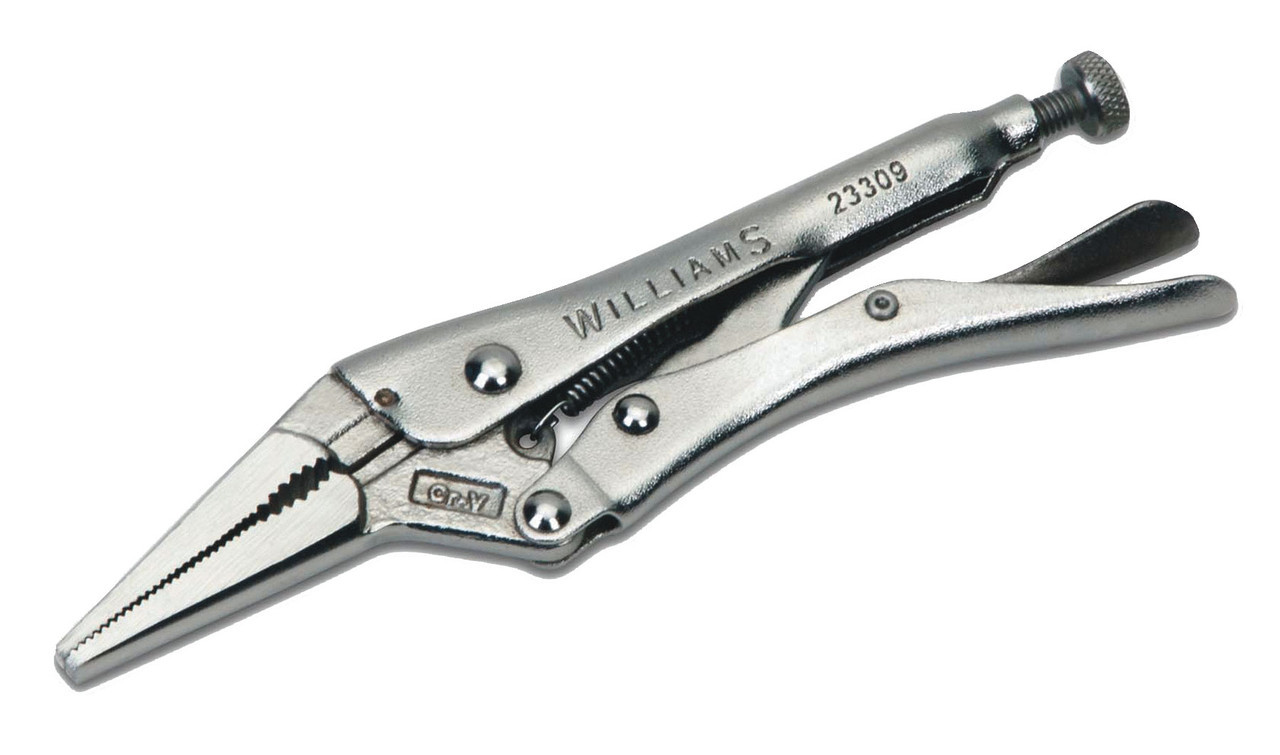 Williams 9 Williams Long Nose with Wire Cutter Locking Pliers - JHW23310