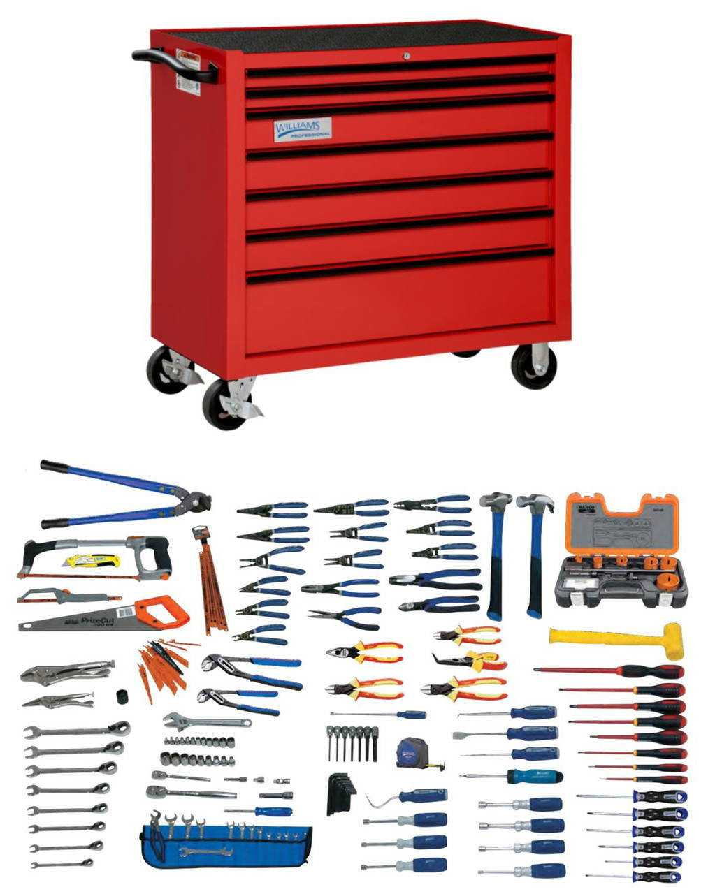 Williams Complete Electrical Maintenance Service Tool Set with Boxes - JHWELECTRICALTB Pro Torque Tools