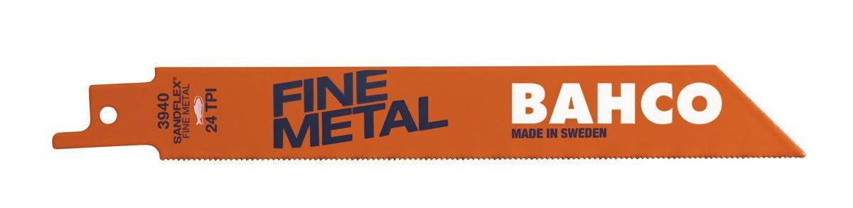  Bahco Bi-Metal Reciprocating Saw Blade For Cutting Fine Metal 24 TPI, 6\", 2 Pack - BAH900624ST2 