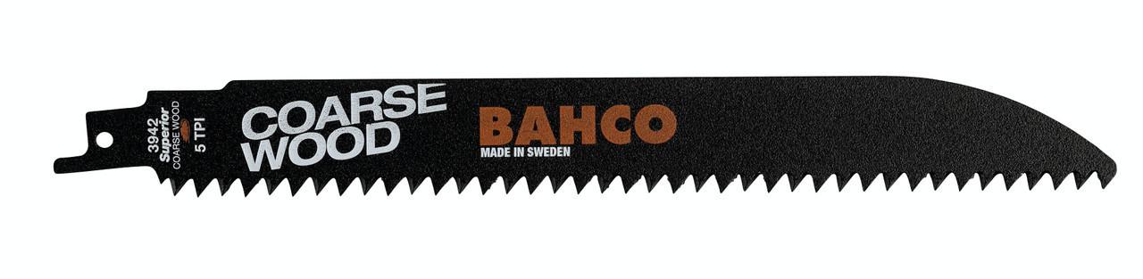  Bahco High Carbon Steel Reciprocating Saw Blade For Cutting Coarse Wood 5 TPI, 9", 2 Pack - BAH920905HL2 