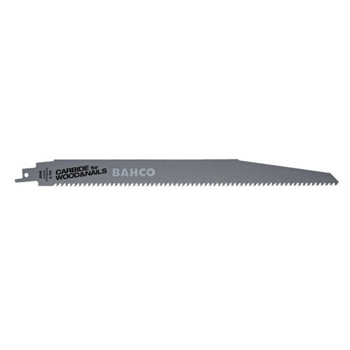 Bahco Carbon Tipped Reciprocating Saw Blade For Wood With Nail And Wall Demolition 6 TPI, 9", 1 Pack - 3946-228-6-DSL-1P