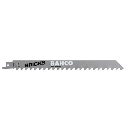 Bahco Carbide Tipped Reciprocating Saw Blade For Cutting Stone Materials 6 TPI, 9", 1 Pack - 3946-228-6-ST-1P