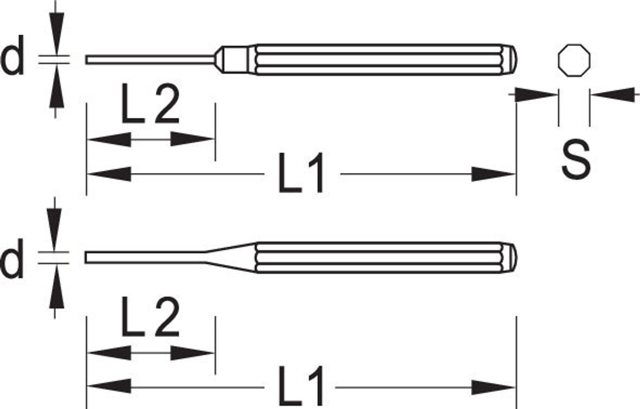 Gedore 2 MM Gedore Pin Punch - 8758640